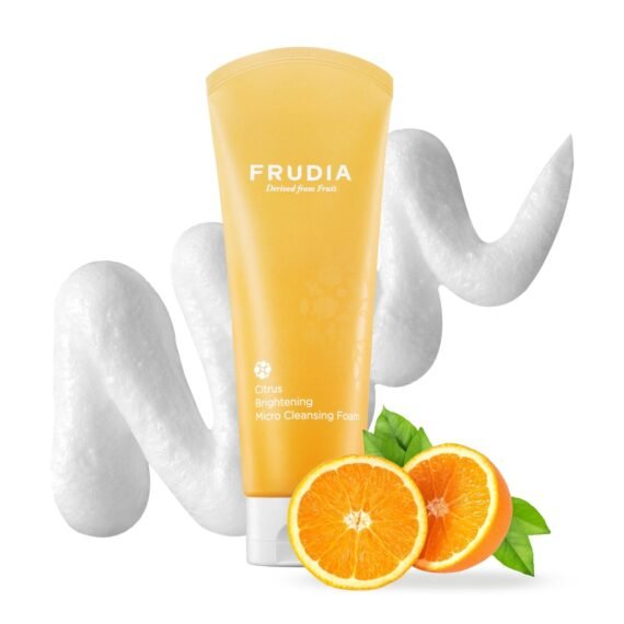 FRUDIA Citrus Brightening Micro Cleansing Foam, 4.9 fl oz (145 ml)