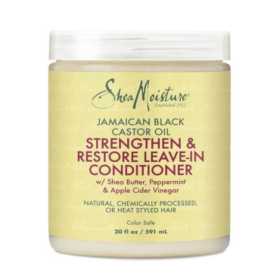 SheaMoisture Leave In Conditioner Conditioner For Hair Jamaican Black Castor Oil To Soften and Detangle Hair 20 oz 20 fl oz
