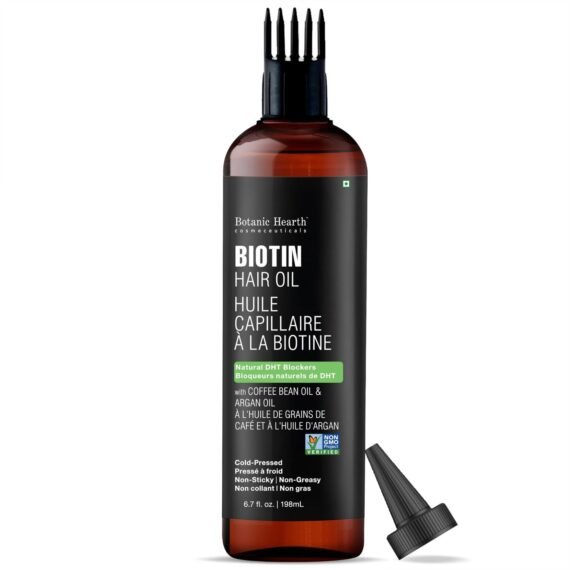 Botanic Hearth Biotin Oil for Hair Growth (6.7 fl oz)| Nourishing and Strengthening Hair Treatment for Thicker, Healthier|Looking Hair | Paraben Free | Suitable for All Hair Types