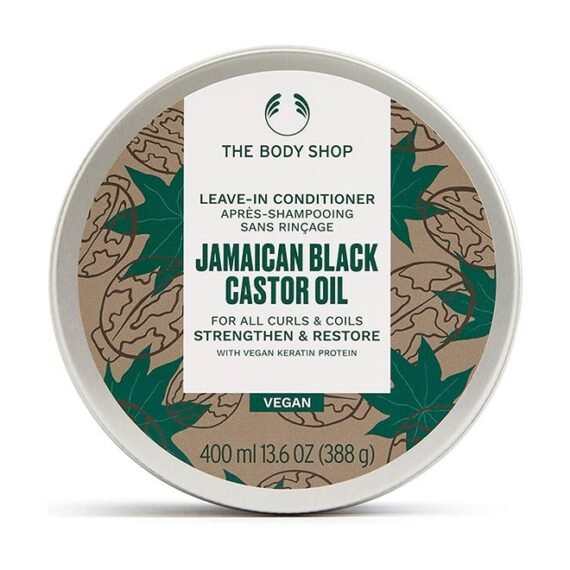Jamaican Black Castor Oil Leave-In Conditioner – Hydrating & Nourishing Cream for Curls & Coils, Reduces Frizz, Detangles & Softens Hair, With Shea Butter & Vegan Keratin Protein, 93% Natural Ingredients, 400ml