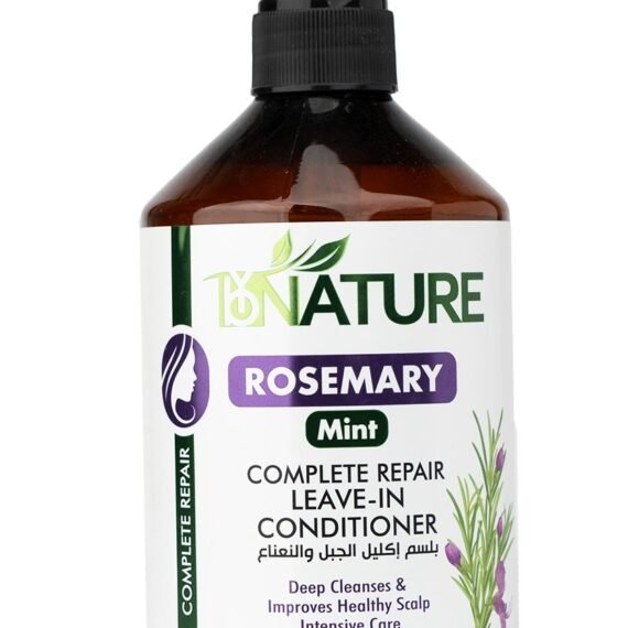 By Nature Leave-In Conditioner 500ml with Rosemary, Mint, Biotin, Argan Oil — Deep Hydration, Hair Strength, Anti Hair Fall, For Damaged, Curly, Color-Treated Hair, Sulfate-Free, Paraben-Free