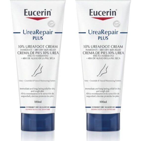Pack Of 2 Urearepair Plus 10% Urea Foot Cream With Ceramide Suitable For Mature And Diabetic Skin 100ml