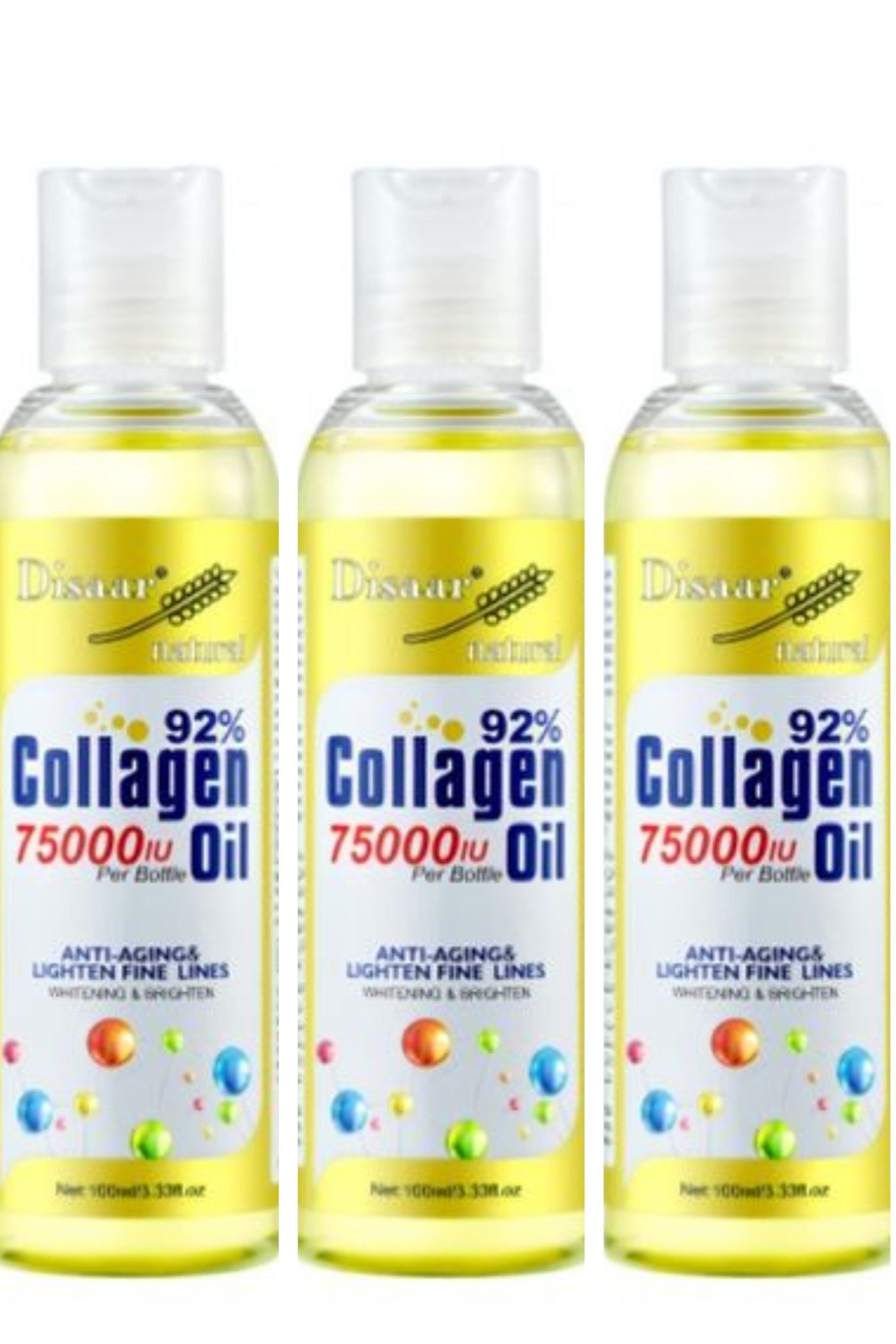 Anti-Aging Collagen Oil Brightening Face And Body Oil 100ml 3 Pcs
