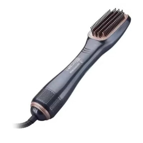3-in-1 Hot Air Brush for Hair Styling, Straightening, Drying & Volumizing | Powerful 1200-1500W Performance with 3-Speed Heat Settings | Anti-Frizz Ceramic Brush for Smooth Results | Lightweight Design for Home & Travel | Suitable for All Hair Types