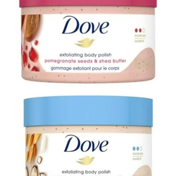 Exfoliating Body Polish Scrub Pomegranate Seeds And Rice Milk 298g 2 Pcs