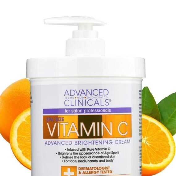 Vitamin C Cream Advanced Brightening Body Cream Anti Aging Cream For Age Spots Dark Spots On Face Hands Body 454 g