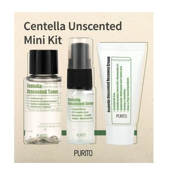 Centella Unscented Mini Kit, 3 Piece Kit