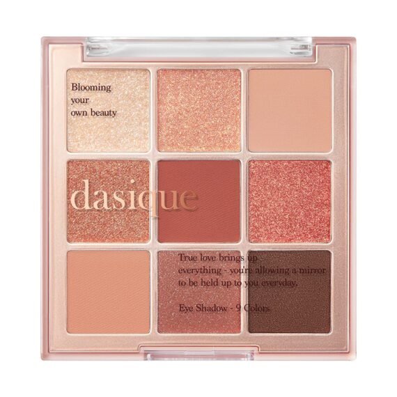 dasique Shadow Palette #02 Rose Petal I Cruelty-Free I 9 Blendable Shades in Smooth Matte and Shimmer Finishes with Gorgeous Pearls