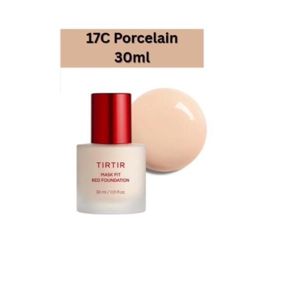 TIRTIR Mask Fit Red Foundation #17C Porcelain, 1.01 Fl Oz