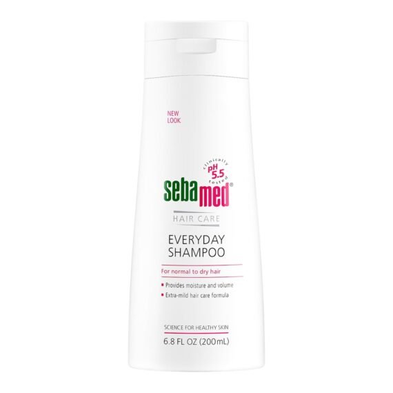 SEBAMED Everyday Shampoo For All Hair Types and Sensitive Scalp pH 5.5 for Healthier Looking Hair 6.8 Fluid Ounces (200 Milliliters)
