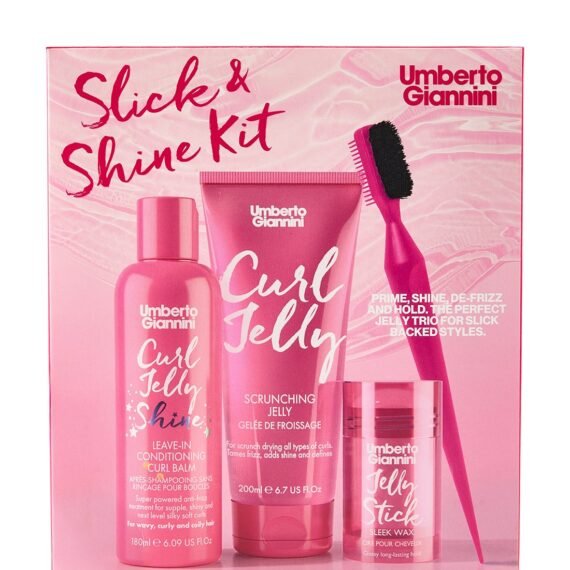 Slick & Shine Styling Kit - Includes a Styling Gel & Shine Spray for Creating Polished, Sleek Hairstyles with a High-Gloss Finish (Set)