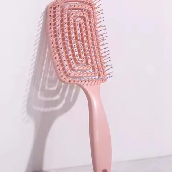 1Pcs Elastic Massage Comb Hollow Out Hair Brush Scalp Massage Combs Hair Styling Detangler Fast Blow Drying Detangling Tool