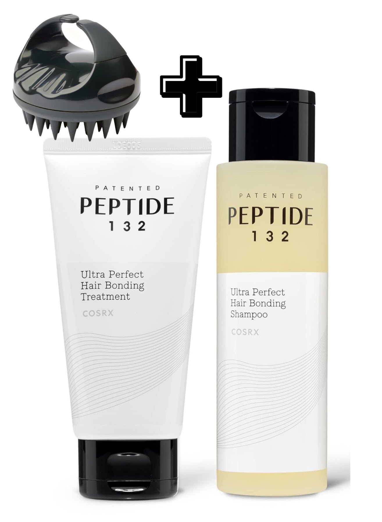 COSRX Peptide-132 Ultra Perfect Hair Bonding Shampoo & Treatment with Hair Brush