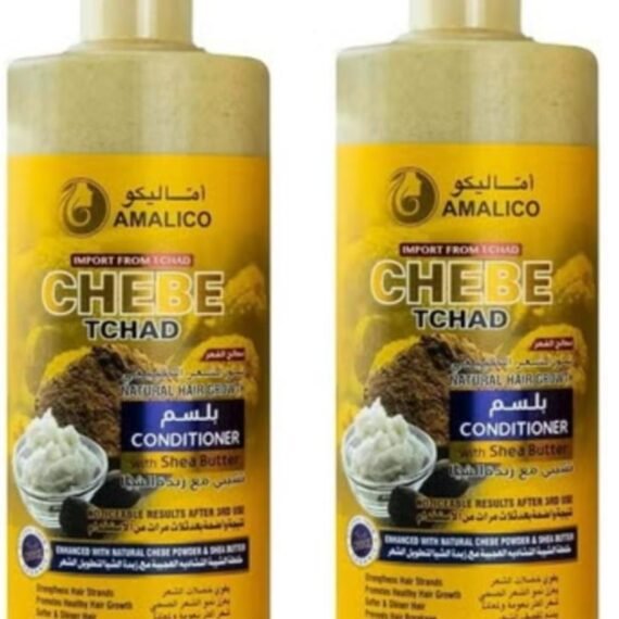 African Chebe Powder Conditioner for Hair Growth with Shea Butter Ready to Use Sweet Almond, Palm, Olive Oil Deep Scalp Nourishment Sulphate Free 500 ml 2 pcs