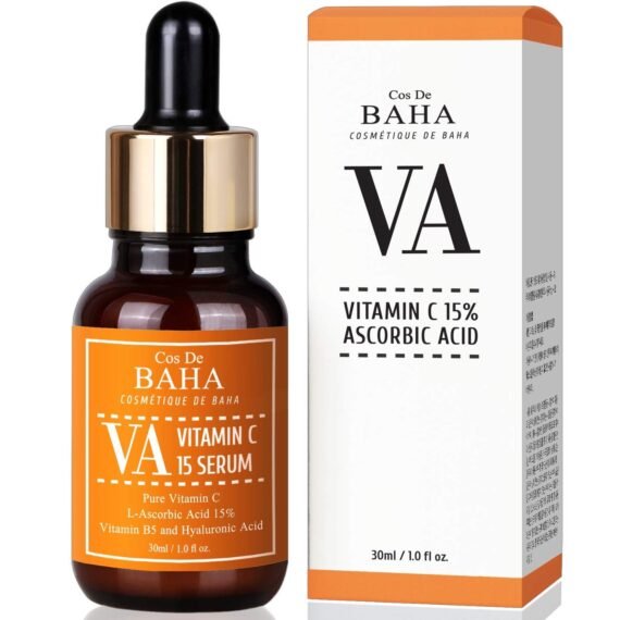 MSM - Vitamin C Serum with Aloe Vera, Ferulic Acid - Anti-Aging Facial Serum for Smooth, 1 Fl Oz (30ml)