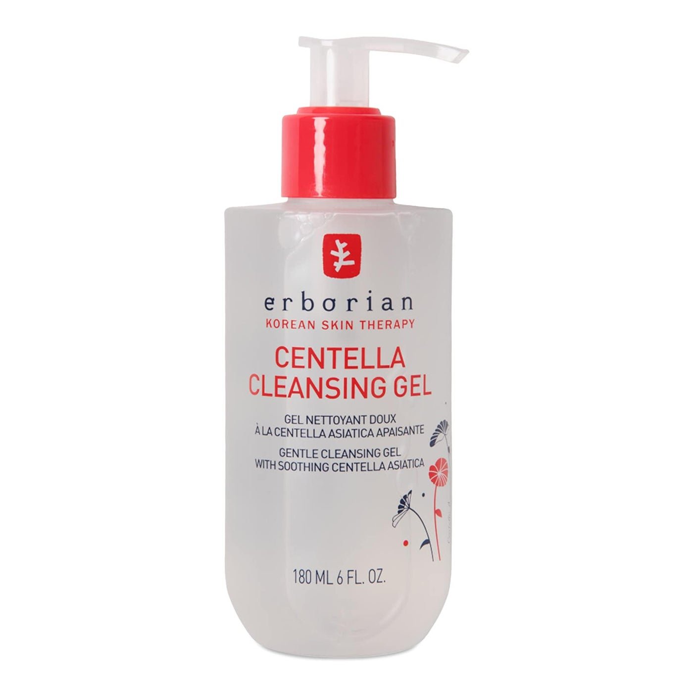 Erborian Centella Cleansing Gel Soothing Face Wash, Calms, Clears Pores, Removes Impurities, Balances & Hydrates Skin, Non‑Stripping, Korean Skincare