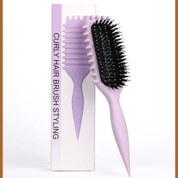Fluffy Curl Defining Brush - Curl Brush for Curly Hair Wet,Elastic Hair Styling Comb For Bounce & Volume, Durable Plastic Bristles & Abs Handle