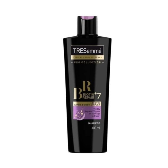 TRESemmé Biotin + Repair 7 Shampoo, Professional-Quality Hair Repair for Damaged Hair, Strengthens and Nourishes, 400ml / 13.5 fl oz Bottle