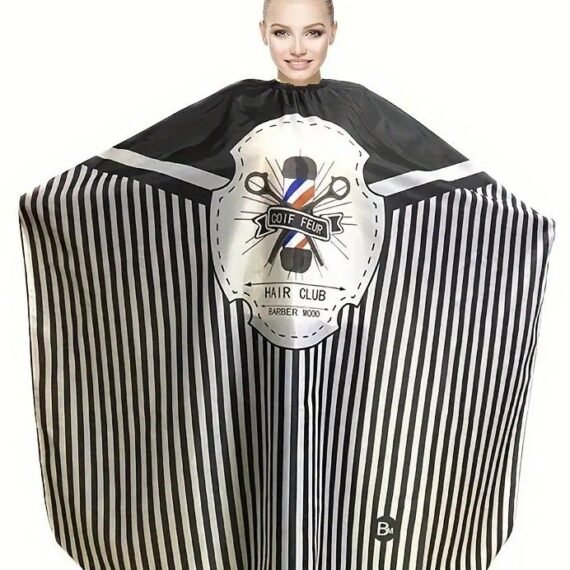 1pc Hair Cutting Gown Waterproof Haircut Cape Cloth Hairdressing Apron For Hair Cutting And Styling