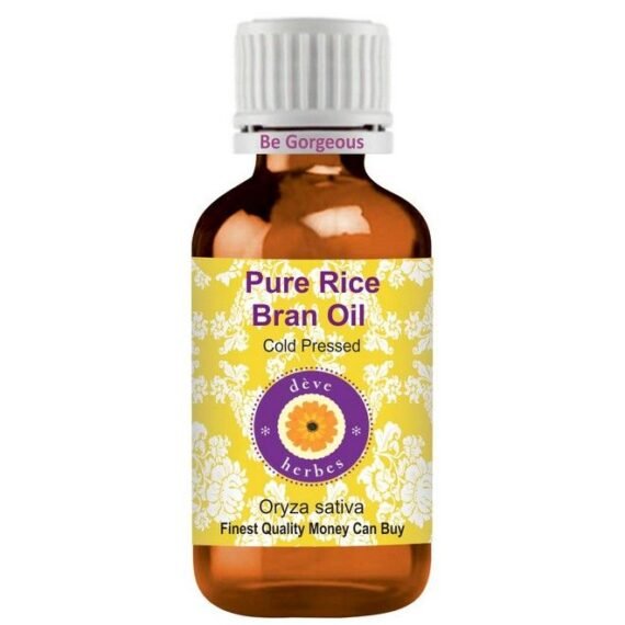 Pure Rice Bran Oil (Oryza Sativa) Natural Therapeutic Grade Cold Pressed 50Ml