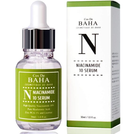 Cos De BAHA Niacinamide 10% Serum 1 Fl Oz â€“ Zinc PCA, Hyaluronic Acid & Aloe for Balancing, Pore-Refining & Uneven Tone (30 ml)