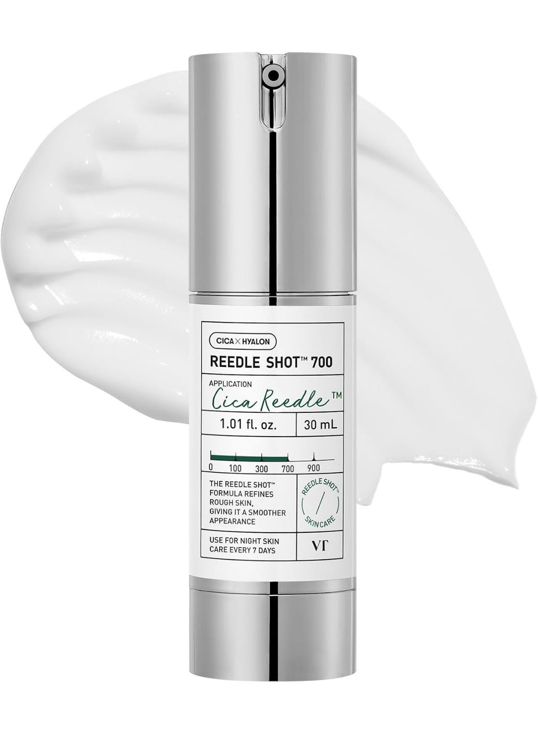 VT COSMETICS CICA Reedle Shot 700 Essence | Ultimate Facial Essence for Skin Refining, Instant Skin Care, Centella Complex, Hyaluronic Acid, Green Propolis Extract 1Fl Oz (30ml)