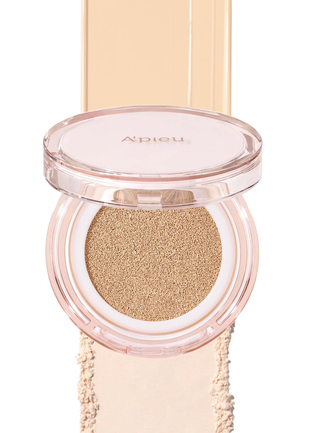 A'PIEU Waterlock Cushion Foundation No.21 Light Beige Semi-Matte Natural Coverage Glow Finish Foundation for Lasting Moisture, 3-Layered Hyaluronic Acid, Paraben-Free