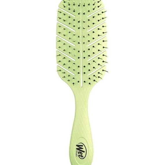 Wet Brush Go Green Detangler - Eco-Friendly Hair Brush with Plant-Based Handle and IntelliFlex Bristles for Wet and Dry Hair - Green