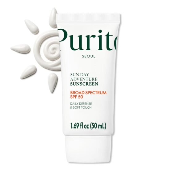 PURITO Korean Sunscreen SPF 50 | Lightest Texture, No White Cast, Broad Spectrum UVA/UVB | Oil-Free, Vegan, For All Skin Types | Daily Lightweight Sun Protection | Korean Skincare, 50mL 1.69 fl.oz