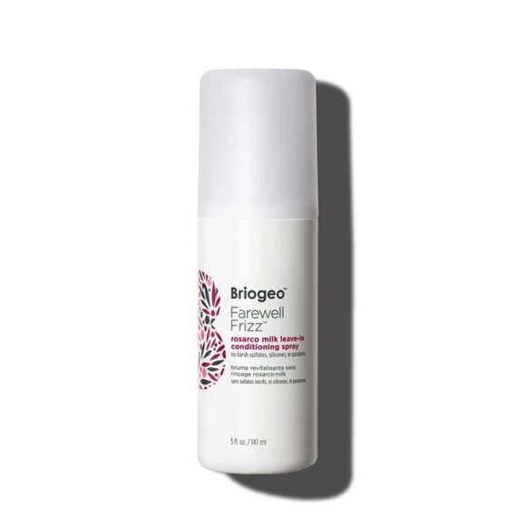 Farewell Frizz Rosarco Milk Leave In Conditioning Spray, Coconut Oil + Argan Oil, Anti Frizz Hair Products for Straight, Wavy and Curly Hair, 5 Ounces
