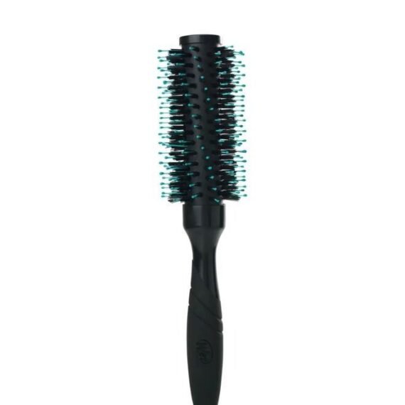 Smooth & Shine 2.5 Round Brush Fine, Painless Hair Detangling Brush, Keratin Biotin Strengthening, Barrel Brush Fine Medium, Effortless Styling Rubberized Handle Brush