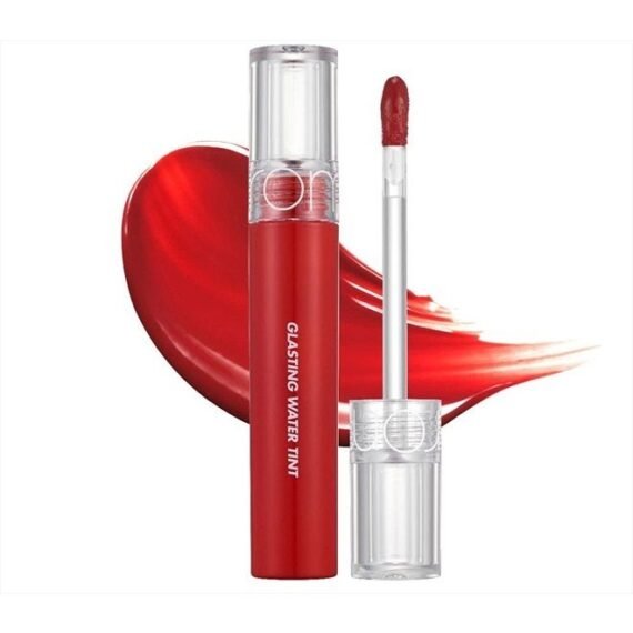 [rom&nd] Glasting Water Tint 8 colors | Vivid color, Glossy Finish, Long-lasting, moisturizing, Highlighting, Natural-beauty | Lip Tint for Daily Use, K-beauty | 4g/0.14oz No.02 RED DROP