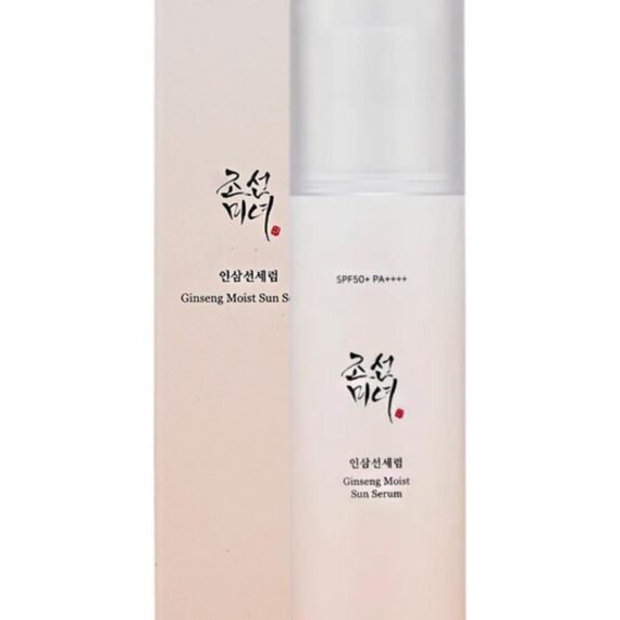 Ginseng Moist Sunscreen Serum (SPF 50+ PA++++) - Hydrating and Anti-Aging Sun Protection with Ginseng - 50ml (1.69 fl. oz.) - Lightweight, Non-Greasy Formula that Shields Skin from UV Rays While Nourishing and Moisturizing for a Youthful Glow 50ml