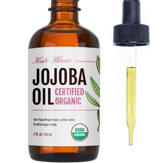 Jojoba Oil (2 oz), USDA Certified Organic, 100% Pure, Cold Pressed, Unrefined. Revitalizes Hair and Gives Skin a Radiant, Youthful Look. Great treatment for Face, Lips, Cuticles, Stretch Marks, Beard