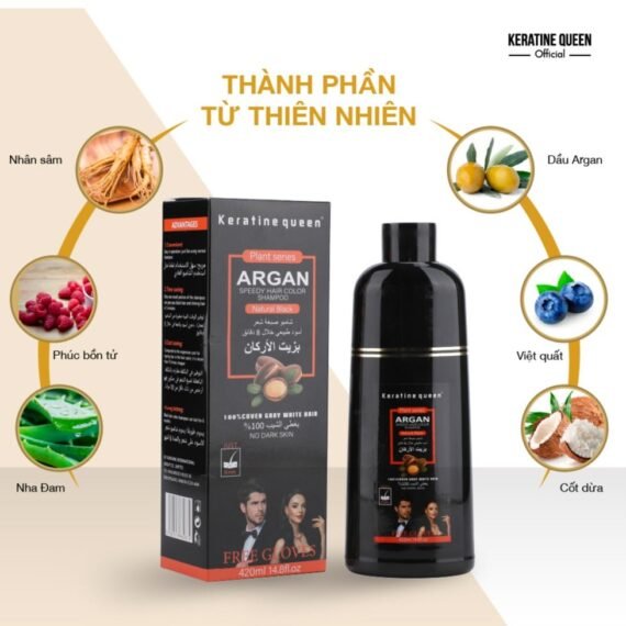 Argan Speedy Hair Color Shampoo Natural Black 420 ML