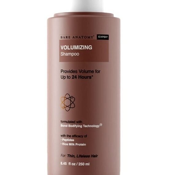 Bare Anatomy Volumizing Shampoo Voluminous Hair Upto 24 Hours Powered By Peptides and Rich Milk Protein Strong and Bouncy Hair Volume Shampoo For Thin and Flat Hair For Unisex 250ml