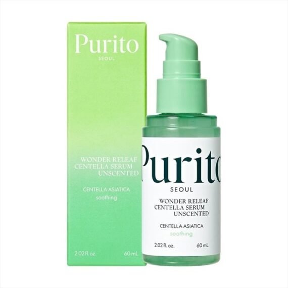 Centella Unscented Serum, Korean Centella, for All Skin Types, Ampoule, Soothing, Calming, Facial Serum for face, Vegan & Cruelty-Free, Korean Skin Care, 60ml 2fl.oz