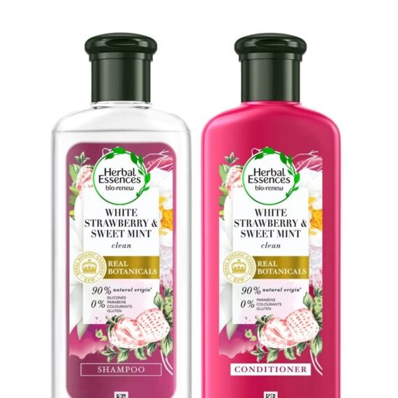 Herbal Essences White Strawberry Sweet Mint SHAMPOO and CONDITIONER For Cleansing and Volume 240 ML Pack Of 2