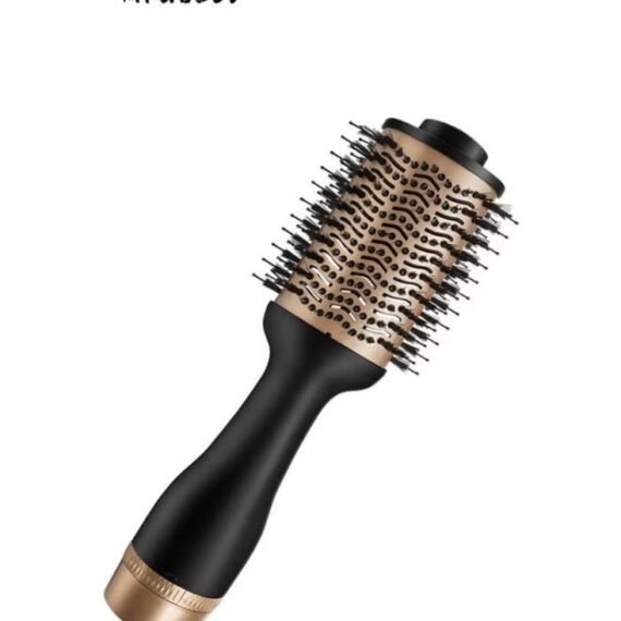 Professional One Step Blow Hair Dryer with Straightener and Curling Comb Black/Brown 38cm