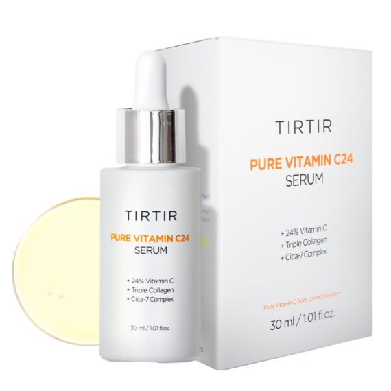 TIRTIR Pure Vitamin C 24% Face Serum â€“ Dark Spot Remover for Sensitive Skin with Collagen Anti Aging Even out Skin Tone Non irritation tested, Wrkinkles, Korean Mild Vita C Facial Serum 1.01 Fl Oz