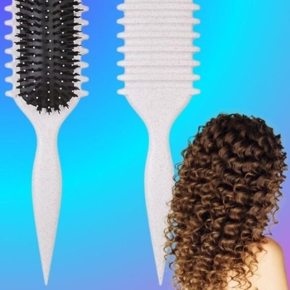 Curler Define Styling Comp Hair Curling Comb Curly Hairbrush Best Curl Define Styling Brush with Prongs Bristle Hairbrush for Combing and Shaping Reduce Pulling and Curl Separation for Defined Curls