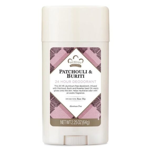 Aluminum-Free Deodorant, Patchouli & Buriti – Natural Deodorant with Organic Shea Butter, Rosehip Oil, and Aloe Vera, 2.25 Oz