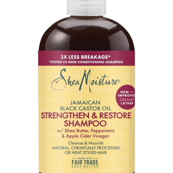 Strengthen And Restore Shampoo With Pure Jamaican Black Castor Oil For Damaged Hair 384ml 384ml