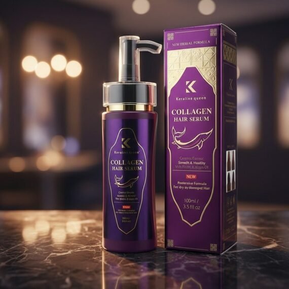 Keratine queen Collagen Hair Serum, 100ml, Restorative Formula for Dry or Damaged Hair, Rich Protein & Argan Oil, New Herbal Formula, Complex Essence, 3.51 fl.oz