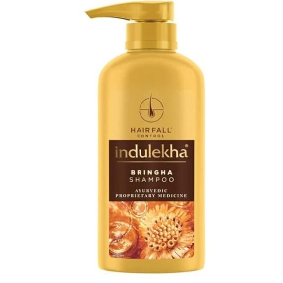 Indulekha Bringha, Shampoo, 580ml, for Hair Fall Control, with Bringharaj Extracts, Amla, Shikakai, Paraben-Free, for Men & Women