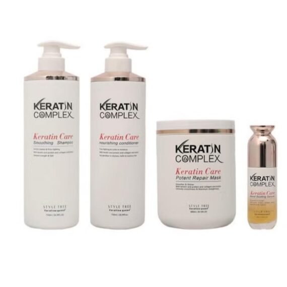 Shampoo750 ml conditioner750 serum40ml mask800 Complex Keratin Hair Care Set Damaged Hair Repair Keratin Moisturizing Hair Shampoo and Conditioner Set