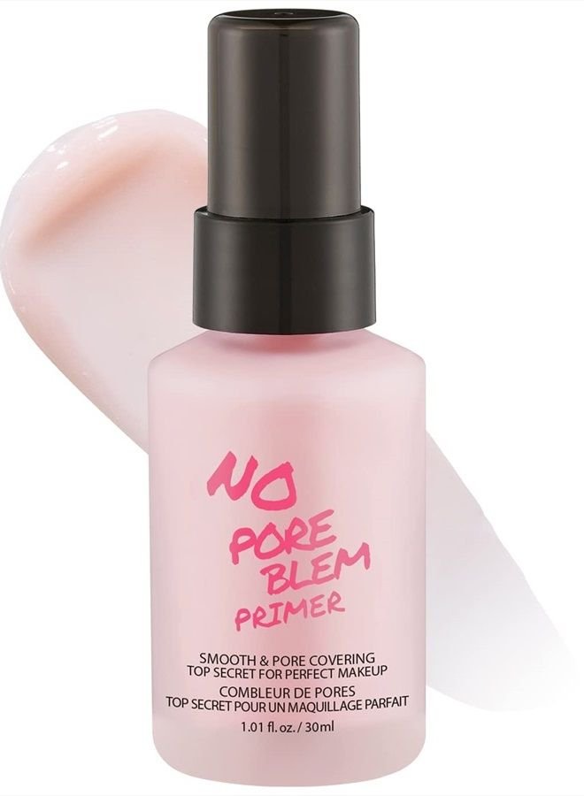 TOUCH IN SOL No Pore Blem Primer 1.01 fl.oz - Pore Minimizing, Sebum and Shine Control - Pore Filler Blurring Primer Before Makeup – Hydrates & Smooths Skin – With Collagen and Green Tea Extracts