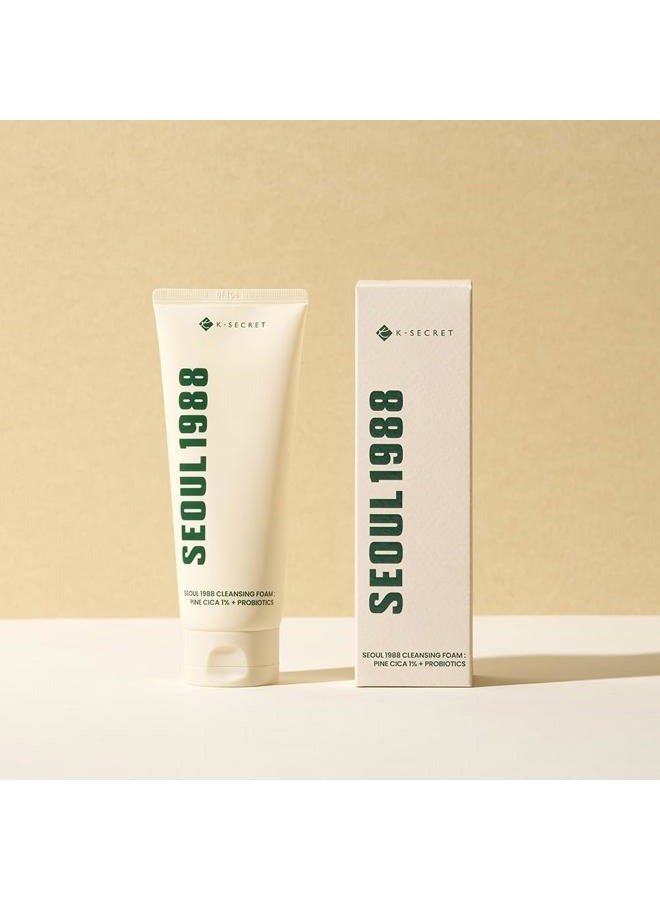KSECRET SEOUL 1988 Cleansing Foam : Pine Cica 1% + Probiotics, 150ml/5.07fl.oz.