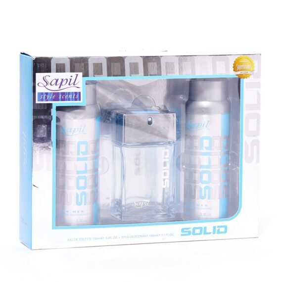 Solid EDT 100ml + Pack Of 2 Perfumed Deodorant 150ml Gift Set