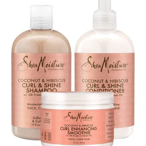 Curl And Shine Shampoo, Conditioner And Smoothie Set 384ml + 384 ML + 340G